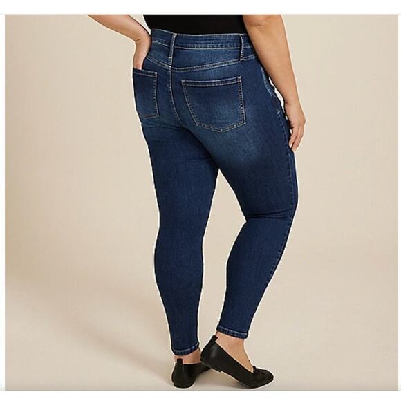 MAURICES Plus Size Everflex Dark Mid Rise Super Skinny Jean Women's Size 16 - Picture 9 of 11